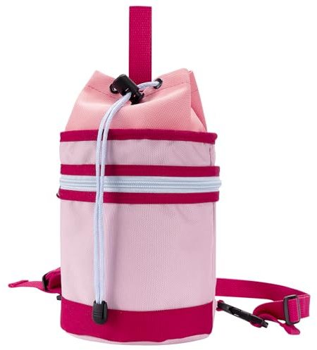 Linkidea Half Gallon Water Bottle Carrier with Strap Compatible with 64oz YETI Rambler Bottle, Hydro Flask, Waterbottle Backpack Sling Bag Holder, Shoulder Strap with Phone Pocket, Pink