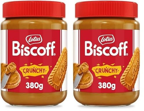 Lotus Biscoff | Süßer Brotaufstrich | Knusprig | Karamellisierter Keksgeschmack | Vegan | Nussfrei | Kein Zusatz von Aromen oder Farbstoffen | PET Glas | 380g (Packung mit 2)