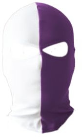 PGWEAR Sturmhaube 50/50 (DE/NL/SE/PL, Alphanumerisch, Einheitsgröße, Weiß/Violett)