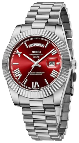 NIBOSI Orologi da uomo analogici al quarzo in acciaio inossidabile oro rosa argento Orologi da uomo impermeabili classici da lavoro Orologi da polso di design con giorno e data