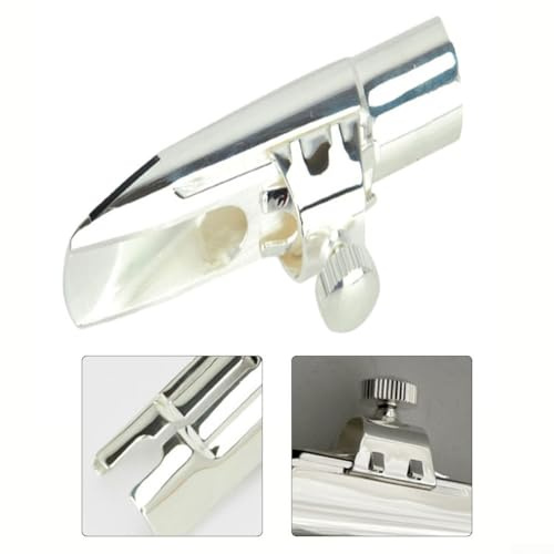 Bec professionnel en laiton pour saxophoniste avec attache sécurisée pour saxophone alto Taille 7