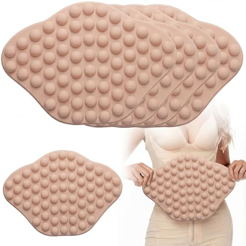 JolliLudo 4 st Lipo Foam magbräda AB kompressionskort med bubblor Tabla buk för mage (hudfärg)