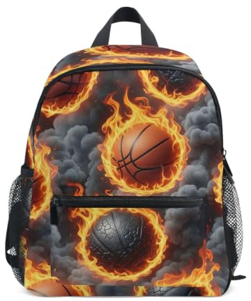 Cool basketbollar småbarn ryggsäck för flickor pojkar små barns ryggsäck, Coola basketbollar, Medium, Coola ryggsäckar för fotboll | för 3-8 år, lätta, barnryggsäckar med namnbricka