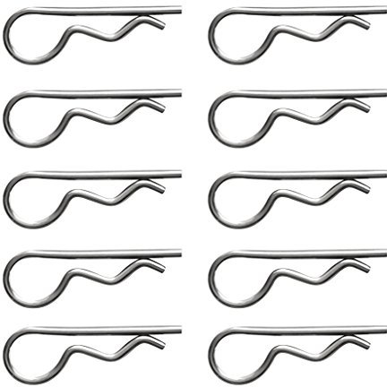 10pcs Goupilles Fendues Clip de Ressort Acier Inoxydable 304 Fixation Bateau Bricolage Maison, 1.2x22mm