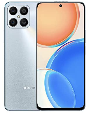 HONOR X8 Android-Smartphone, 6.7 Zoll Handy, 6+128 GB, 90 Hz, Dual-SIM mit 64-MP-Quad-Kamera, Sliver