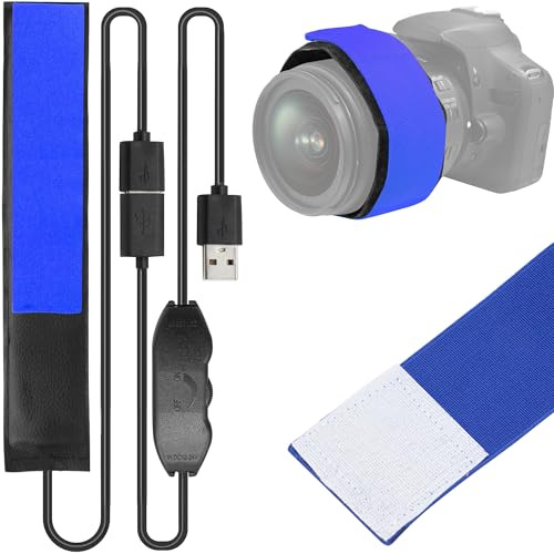 Tydeux 250mm USB Lens Warmer, Lens Dew Heater Strip, Stepless Temperature Regulator, Condensation Prevention for Telescopes Camera DSLR Lens Telescope Eyepieces Less Than 3.15 inch (80mm) in Diameter