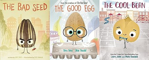 The Bad Seed Series 3 Books Set By Jory John - The Bad Seed; The Good Egg; The Cool Bean (Hardcover)