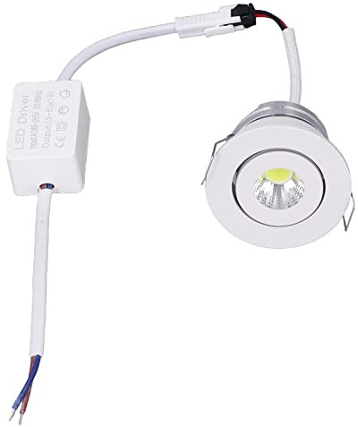 Led Infällt Ljus Taklampa Downlight Takspotlight 5W Inomhus Mini Aluminium Liten Spotlight Taklampa Miniatyr Spotlight Takljus Interiörhus (Varmvitt ljus 3000K)