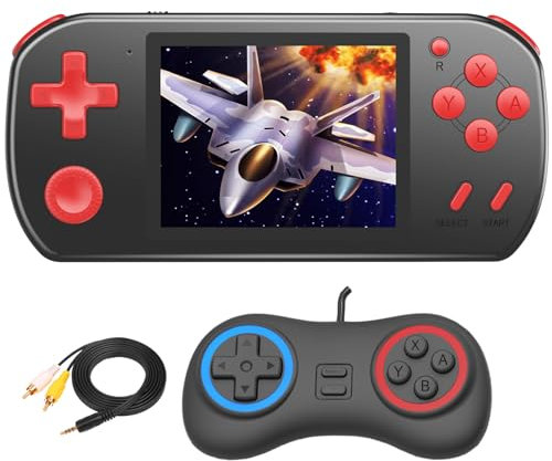 ZHISHAN Handheld Spielkonsole Tragbare Spiele Konsolen inkl 270 Klassische Vintage Video Spielen 3.0 LCD HD Bildschirm Arcade Erholung System Geburtstagsgeschenk für Kinder (Blau)