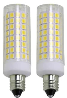 IOEDHW Set mit 2/6/10 E11 LED-Maisbirnen, 8 W, Keramik-Kerzenbirnen, Keramik-LED-Glühbirnen, Tageslicht 6000 K, für Kronleuchter, Wandleuchte, Schrankbeleuchtung, warmer 3000 K Docht, kein Flimmern, 1