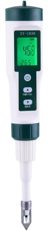 Food PH Meter - Ph-Meter for Food | PH Meter with High Precision PH Probe, PH Meter for Soil, Portable pH Monitor for Water, Aquarium, Yeast, Canned Foods, Solid Samples,,