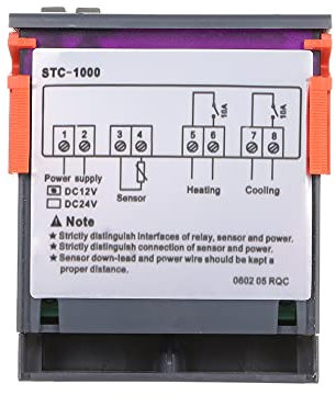 Temperaturregler, Digitaler Thermostat, Temperaturregler für Terrarium-Maschinenkühler, Digitale Anzeige Zum Kühlen und Heizen, Automatische Umschaltung, Temperaturregelung für
