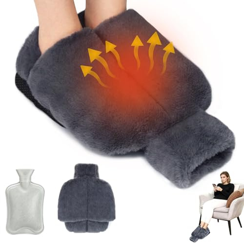 Bolsa de agua caliente para pies, Calienta Pies Bolsa Agua Caliente, Calentador de pies sin Electricidad, Bolsa de Agua Caliente Peluche, Calentador de Pies Para Invierno, para Niños y Adultos