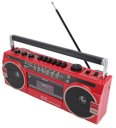 MENDUNER Retro Kassettspelare, Bärbar AM FM SW Radio Stereo, Kassettbandspelare med Hörlursuttag (EU-)