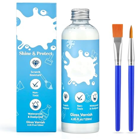 MplehDa Air Dry Clay Glaze glasyr för lera lufttorkning, 120 ml, glans