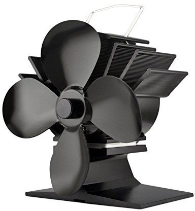 VOYTO Small 183mm Mini 4 Blade Heat Powered Stove Fan- for Wood Burning Multi-Fuel and Gas Stoves.