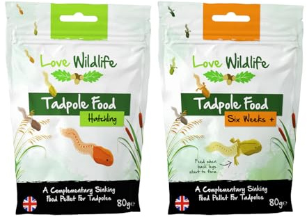 Love Wildlife Tadpole Food Twin Pack (Hatchling 80g & Six Week + 80g) | Frogs, Toads, Newts