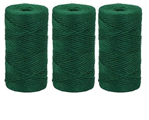 cuerda barata 3 ROLL YUTE CORDÓN DE CHEIN DE TEJERO NATURAL DE JUEJO DE LA CUERDA DE LA CUERDA DE LA CAJA DE EMBALAJE DE LA CAJA DE EMBALAJE Bricolaje Casa rústica boda fiesta suministro verde