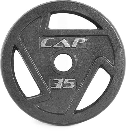 CAP Barbell 35 LB Cast Iron Olympic 2-Inch Grip Weight Plate - Single | Black