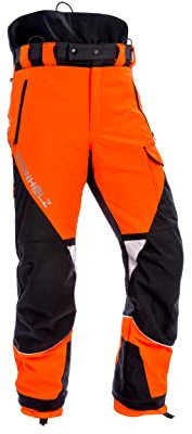 Grünholz Pro³Flex Schnittschutzhose, Schnittschutzklasse 1 (20 m/s), Gr. 50, orange-anthrazit