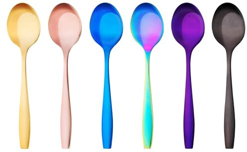 GRÄWE Juego de 6 cucharas de café expreso de acero inoxidable, aptas para lavavajillas, serie Königstein