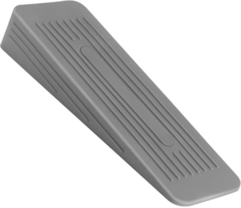 AFFIXERS Door Stop | Door Stoppers for Floor Anti-Skid, Durable, and Heavy Duty Rubber Door Stops | Ideal for All Types of Surfaces | Door Wedges Indoors (Grey (Pack of 1))