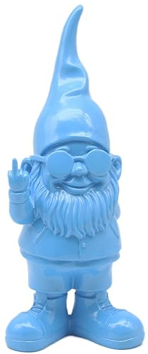 Lesser & Pavey Gnomes Home Decor Figurines & Ornaments For Home & Office | Decorative Home Accessories Statues For Indoor & Outdoor | Lovely Gifts for Women & Men Swearing Blue 27 Cm