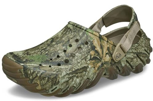 Crocs Unisex-Adult Echo RO Clog, Adjustable Clogs with Rubber Outsole, LiteRide Footbed, Realtree APX, 10 Women/8 Men