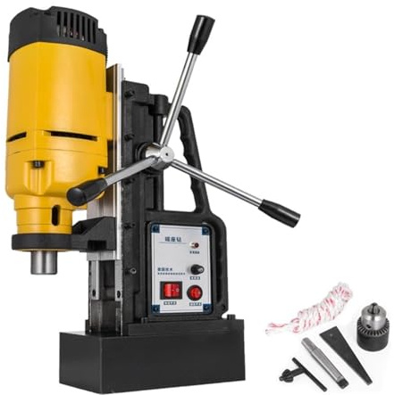 BINGNU Perceuse magnétique 1200 W, perceuse magnétique 13000 N, Profondeur d'alésage maximale, Force magnétique, taraudage