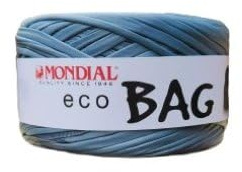 Mondial Eco Bag | Cinta de Piel Sintética | Ovillo de Color Azul Cod.599 | 100% Microfibra PL | Ideal para la Realización de Bolsos, Accesorios, Bajoplatos, Cestas, Bisutería | 300 Gramos 135 Metros