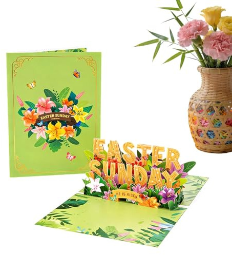 Biglietto di Pasqua 3D – ricordo 3D e coniglietto – biglietto di ringraziamento pasquale – per famiglia, moglie, marito, fidanzata, madre, padre, insegnanti, amici