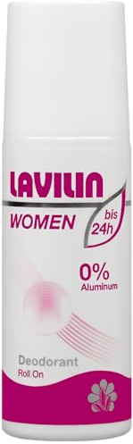 Lavilin Deo Roll-an für Frauen 65 ml, schützt bis 24 Stunden vor Schweissgeruch, ohne Aluminium, ohne Alkohol, ohne Paraben, pflanzliche Wirkstoffe, wasserresistent, dezente, blumige Duftnote