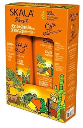 - Skala Expert Kit Shampoo + Balsamo Caju e Murumuru 2 x 325 ml -100% Vegan - Recupera l'idratazione e riduce l'effetto crespo -