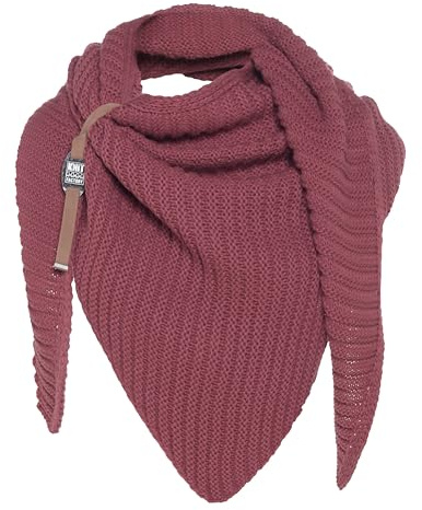 Knit Factory - Demy Trekantssjal - Stone Red - 190x85 cm