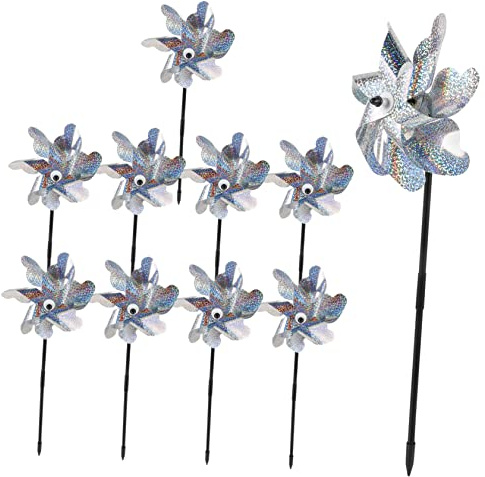 YARNOW 10 Piezas Molino De Viento De Pájaros para Jardín Molinetes De Jardín Forma De Molino De Viento