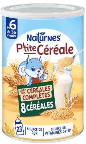 NaturNes - P’tite Céréale avec 8 Céréales Complètes 6 Mois Boité Métal 415g