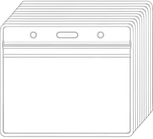 25 Pieza Fundas de Tarjetas de Identificación,Badge Id Tarjeta, Transparente Porta Tarjetas,Impermeables y Resellables,para Tarjeta de Estudiantes, Tarjeta de Visita, Tarjeta de Autobús