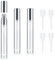 kebitedamai Set de 4 pulverizadores de perfume de vidrio, botellas recargables de spray de vidrio con pulverización fina, frascos vacíos para perfume, muestras de viaje, maquillaje - plata