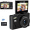 64MP 4K Digital Camera for Photography: Vlogging Camera for YouTube with 3'' Flip Screen and 32GB TF Card, 16X Zoom for Gift -Black