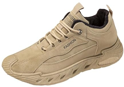 Generisch Scarpe Sportive da Uomo in Pelle, Sneaker da Uomo, Scarpe da Tempo Libero, Scarpe da Ginnastica Sportive, Antiscivolo, da Camminata, Suola Piatta, Imbottito, Scarpe da Passeggio, Caldo