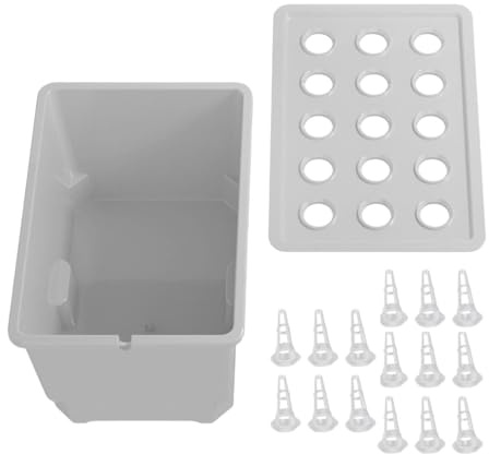 Milageto Kit de de Cultivo hidropónico, Caja de Cultivo, práctico contenedor de plantación, Ideal para oficinas y Mercado, Blanco