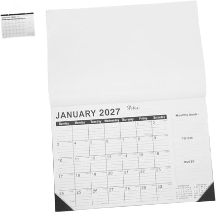 Alipis Calendario de Pared Meses con Vacaciones Internacionales Planificador Mensual Colgante Bloques Amplios para Oficina Hogar y Escuela