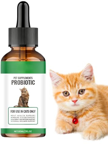 Holdes Santé des Chats - 60 ML - Gouttes digestives pour la Nourriture, Liquide digestif, pour la Nourriture, l'eau, Les, Le Lait, Les Chatons d'intérieur et