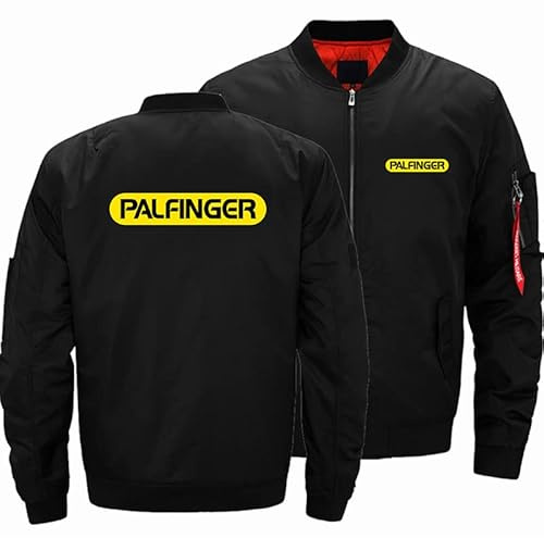 WDOZHGF Baseballjacka för män med ståkrage klassisk pilotstil palf-i.n_ger långärmade sportiga fritidskläder, svart, 4XL