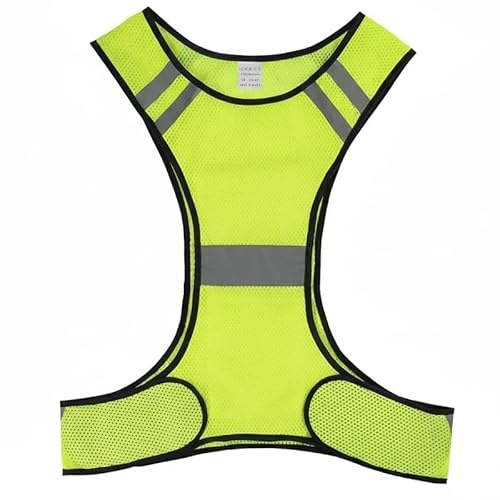 Gilet Réfléchissant Haute Visibilité Homme Femme, Veste de Sécurité Fluorescente pour Running, Vélo, Moto, Fluo Réfléchissant Taille Universelle, gilet reflechissant, gilet fluorescent de sécurité