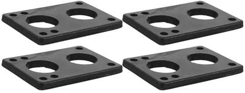 MOBUTOFU 4 Almohadillas Amortiguadoras de Goma para Patineta, Elevadores de 6 Mm Antichoque, Prevención Mordidas de Ruedas, Compatibles Longboard y Cruiser, Accesorios para Skate