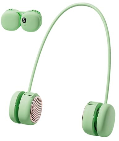 Aufbnach Ventilador De Cuello Transportable - 5 Velocidades Silencioso Flexible Y Ponible,Ventilador De Cuello Recargable | Para Camping Crucero Aire Coche Viajes Verano Mujeres Hombres