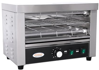 HAKKA Electric Salamander Grill, 2100W Quartz Pipe Electric Baking Oven Stainless Steel Salamander Broiler Oven for BBQ, Pizza, Steaks