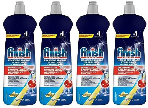 Finish Liquide de Rinçage Citron 800 ml - Lot de 4