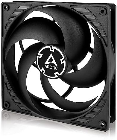 ARCTIC P14 Silent - 140 mm Ventilador de Caja para CPU, Motor Muy Silencioso, Computadora, 950 RPM - Negro/Negro